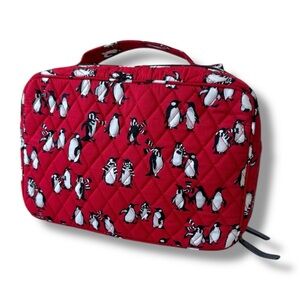 Vera Bradley Playful Penguin Red Cosmetic Case
